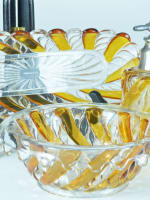 Ancien ensemble de toilette en cristal St Louis Baccarat parfum flacons bijoux - Miniature 6