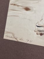 Beau dessin ancien chanteur costume cabaret lyrique René Thomsen art nouveau - Miniature 5