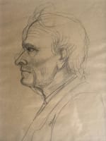 Ancien dessin portrait profil d'homme Pierre Tal Coat Jacob Bretagne signé - Miniature 1