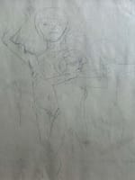 Ancien dessin portrait profil d'homme Pierre Tal Coat Jacob Bretagne signé - Miniature 4