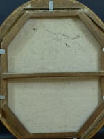 Ancien tableau huile portrait jeune femme de qualité 18ème cadre ovale bois or - Miniature 8