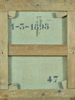 Ancien tableau portrait homme sur un banc Paris Montparnasse Albert Cordier XIXe - Miniature 7