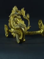 Ancien ensemble de 3 embrases bronze doré feuillages Antique Curtains tieback - Miniature 6