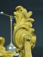 Ancienne paire embrases bronze doré Louis XV Rocaille Antique Curtains tieback - Miniature 5