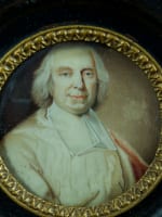 Ancien tableau portrait miniature Cardinal Fleury Hyacinthe Rigaud Perpignan - Miniature 2