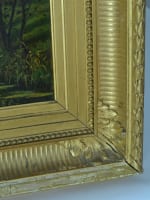 Tableau ancien Edouard Reynart Lille canard sauvage paysage cours d'eau XIXe - Miniature 9