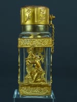 Ancien flacon à parfum cristal laiton antique piston Baccarat T.M collection - Miniature 5