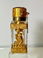 Ancien flacon à parfum cristal laiton antique piston Baccarat T.M collection - Miniature 6