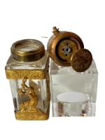 Ancien flacon à parfum cristal laiton antique piston Baccarat T.M collection - Miniature 9