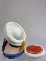 Ancienne boite en porcelaine à décor de personnage turban pot à tabac Saint-Sévres - Miniature 7