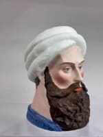 Ancienne boite en porcelaine à décor de personnage turban pot à tabac Saint-Sévres - Miniature 9