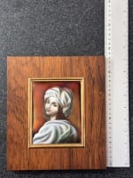 Ancien émail de Limoges portrait jeune femme Guido Reni Béatrice Cenci émaux - Miniature 4