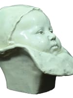 Ancien portrait de bébé à la collerette Jean Carriès art nouveau enfant 1900 - Miniature 6