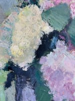 Tableau ancien Art déco Sigrist nature morte bouquet de fleurs aux lilas vase - Miniature 2