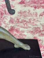 Ancienne sculpture art déco Demeter Chiparus portrait homme archer pat. bronze - Miniature 22