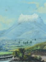 Beau tableau ancien école arménienne paysage vue du Mont Aragats Ararrat Arménie - Miniature 3