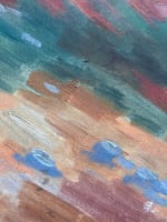 Tableau ancien huile montagne Alpilles signé sommet arboré cadre XXe - Miniature 5