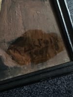 Tableau ancien portrait autoportrait de peintre signé Lacroix art nouveau 1907 - Miniature 7