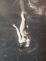 Ancienne photo portrait de femme nue baigneuse reflet eau J. Mandel art déco - Miniature 3