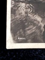 Ancienne photo portrait de femme nue baigneuse reflet eau J. Mandel art déco - Miniature 4