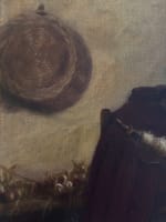 Tableau ancien portrait de femme la fileuse intérieur école Lorraine 1911 Nancy - Miniature 4