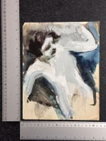 Beau dessin ancien gouache Jean Terles portrait de jeune femme nu féminin 1920 - Miniature 6