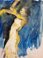 Beau dessin ancien Jean Terles chanteuse portrait comédienne théâtre 1920 - Miniature 4