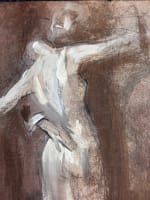 Beau dessin Jean Terles couple de danseurs technique mixte sur papier 1920 - Miniature 1