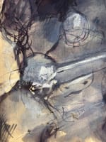 Beau dessin Jean Terles étude de personnages sur un banc Parisian Art 1920 - Miniature 4