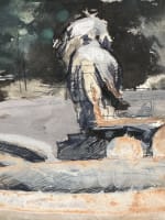 Beau dessin Jean Terles le jardin des Tuileries Paris Parisian Art Scene 1920 - Miniature 2