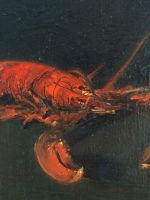 Ancien tableau nature morte soupière homard Edouard Dufeu st Monet P.Rosenberg - Miniature 9
