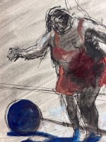 Beau dessin Jean Terles étude cirque altères haltérophile force Paris 1920 - Miniature 2