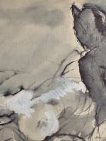 Beau dessin ancien Jean Terles femme nue alanguie faune nymphe symbolisme 1920 - Miniature 6