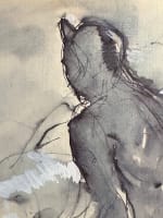 Beau dessin ancien Jean Terles femme nue alanguie faune nymphe symbolisme 1920 - Miniature 8