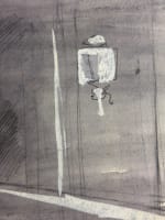 Dessin Jean Terles portrait de femme voiture fiacre Paris street scene art deco - Miniature 3