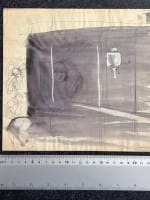 Dessin Jean Terles portrait de femme voiture fiacre Paris street scene art deco - Miniature 6