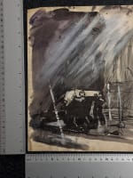 Beau dessin Jean Terles homme portant un cercueil croque-mort obsèque art déco - Miniature 6