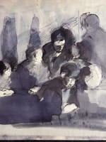 2 dessins Jean Terles cuisinier au panier restaurant casino Parisien scène 1920 - Miniature 5