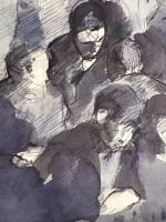 2 dessins Jean Terles cuisinier au panier restaurant casino Parisien scène 1920 - Miniature 6