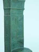 Ancienne sculpture Osiris Art Nouveau hiéroglyphe bronze Egypte signée Willy - Miniature 11