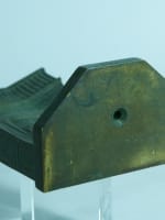 Ancienne sculpture Osiris Art Nouveau hiéroglyphe bronze Egypte signée Willy - Miniature 13