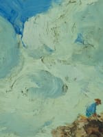 Tableau ancien fin XIXe école impressionniste travaux des champs foins bœufs - Miniature 6