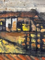 Ancien tableau François Bernadi Collioure paysage vieilles maisons La Dépêche - Miniature 3