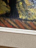 Ancien tableau François Bernadi Collioure paysage vieilles maisons La Dépêche - Miniature 6