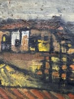 Ancien tableau François Bernadi Collioure paysage vieilles maisons La Dépêche - Miniature 7