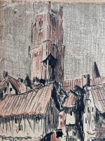 Dessin ancien scène animée portrait femme haranguant la foule Paris XIXe siècle signé - Miniature 10