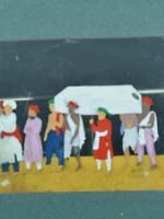 Rare tableau ancien India Company School Mica 19 thc enterrement offrande n°4 - Miniature 3