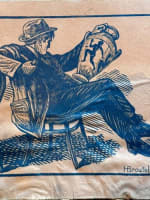 Ancienne gravure portrait Breton antiquaire vase Olympe Grèce antique Broutelle - Miniature 9