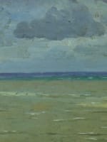 Ancien tableau marine bord de mer Saint-Jean-de-Luz vague 1888 Pays Basque Ogier - Miniature 4