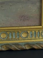 Ancien tableau marine bord de mer Saint-Jean-de-Luz vague 1888 Pays Basque Ogier - Miniature 8